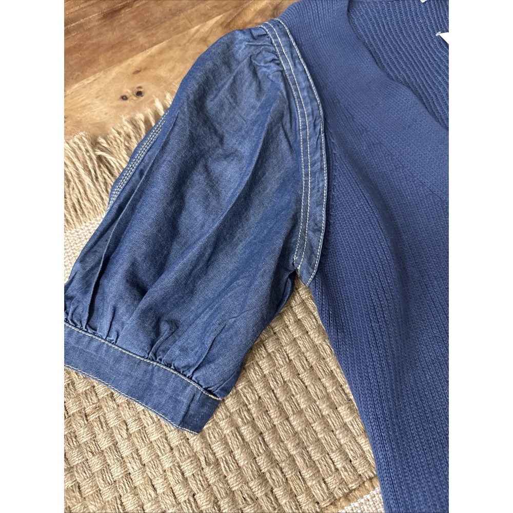 PILCRO By Anthropologie Puff-Sleeve Cardigan Sweater Women's Size‎ S - Picture 3 of 7